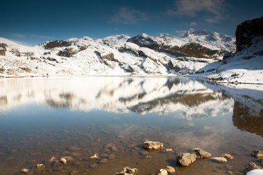 Lake ercina, lagos de covadonga, asturias, İspanya