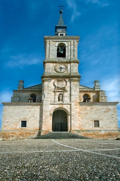 Průčelí kostela vesnice lerma, burgos, Španělsko — Stock fotografie