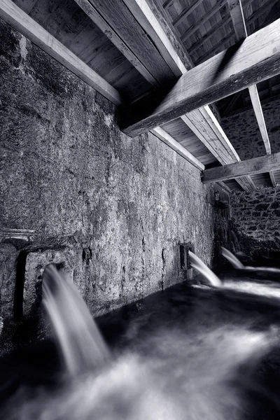 Inside of the watermill, La Gandara, Cantabria, Spain — Stock Photo, Image