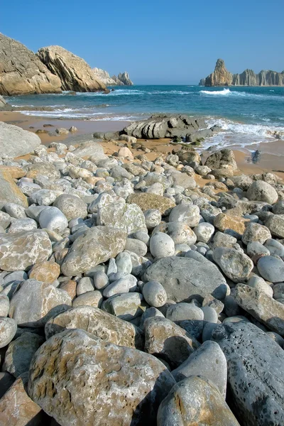 Pláž liencres, Kantábrie, Španělsko — Stock fotografie