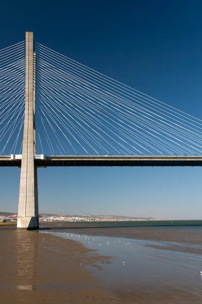 Мост Васко де Гама, Лиссабон (Португалия) ) — стоковое фото