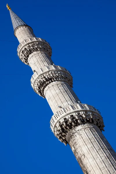 stock image Minaret of the blue mosque, Istanbul, Turkey