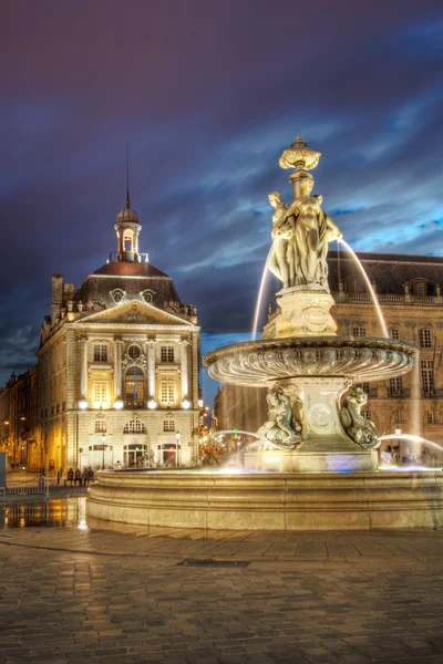 Dusk in the Place of the Bourse — Stock Photo, Image