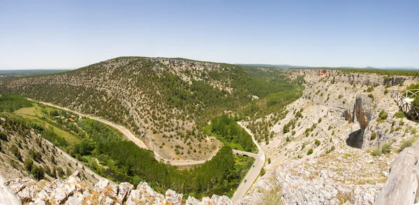 Panoramic of Cañon del rio Lobos, Soria, Castilla y Leon, Spain — Stok fotoğraf