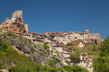 Panoramic of Frias, Burgos, Castilla y Leon, Spain clipart