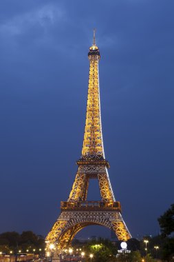 Eiffel Kulesi Gece, Paris, Fransa