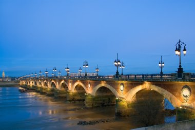 Pont sur la Garonne, Bordeaux, France clipart