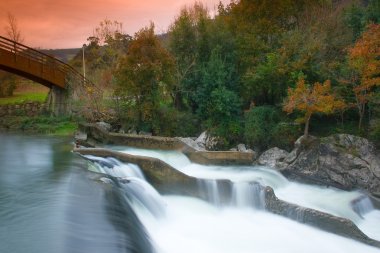 sonbahar puente viesgo, cantabria, İspanya