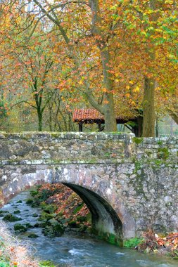 pas, cantabria, İspanya vadisinde köprü