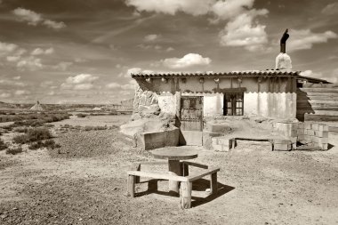 bardenas siyah ve beyaz, navarra, İspanya reales sığınma