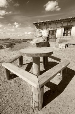 bardenas siyah ve beyaz, navarra, İspanya reales sığınma