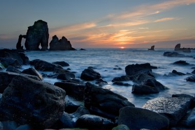 kayalar san juan de gaztelugatxe, bizkaia, İspanya