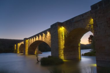 Bridge of San Vicente de la Sonsierra, La Rioja, Spain clipart