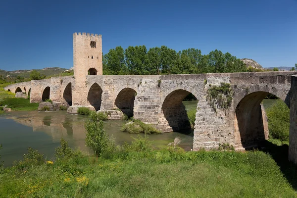 Γέφυρα του frias, burgos, castilla y leon, Ισπανία — Φωτογραφία Αρχείου