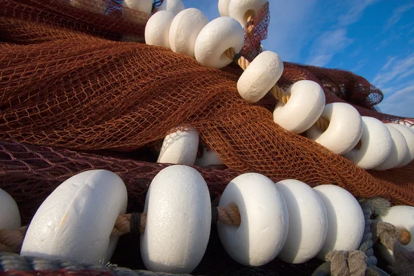 Stock image Fishing Nets in the port of San Vicente de la Barquera, Cantabria, Spain