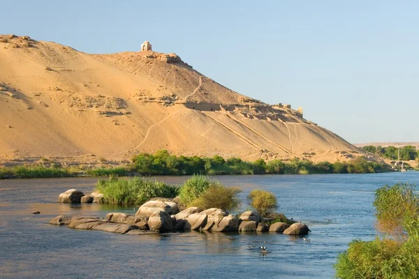 Rio Nilo em Assuão, Egito — Fotografia de Stock