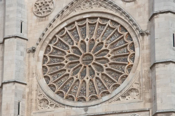 Rosone nella cattedrale di Leon — Foto Stock