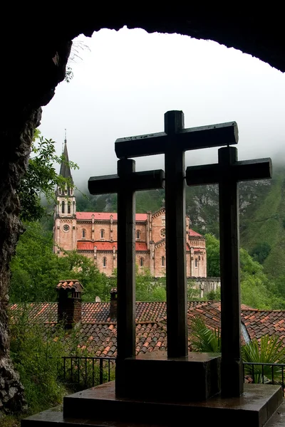 Santuário de Covadonga, Astúrias, Espanha — Fotografia de Stock