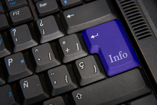 Keyboard with a word Info — Stock Photo, Image