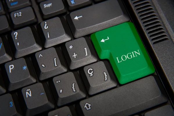 Keyboard of computer with a word login — Stock Photo, Image
