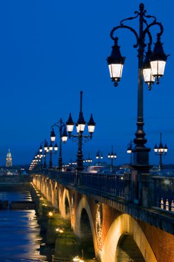 Pont Sur la Garonne, Bordeaux, France clipart