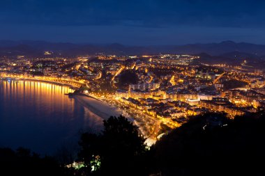 Panoramic of San Sebastian, Gipuzkoa, Spain clipart