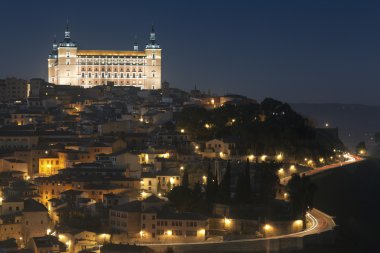 Get dark in Toledo, Castilla la Mancha, Spain clipart