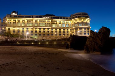 Biarritz, pirenees atlantiques, Fransa Hava kararacak