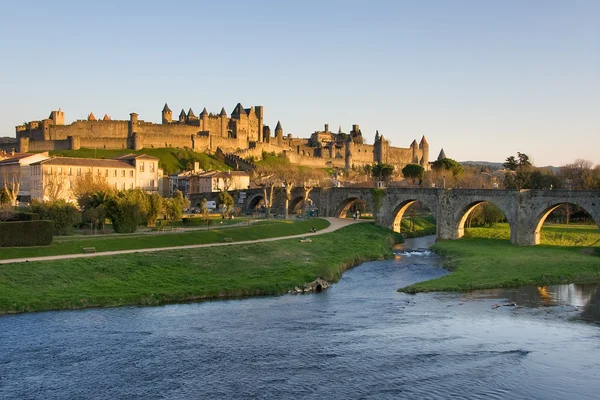 Vista de Carcassonne dark (Francia ) —  Fotos de Stock