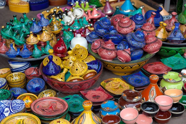 stock image Pieces of Pottery in Marrakech, Morocco