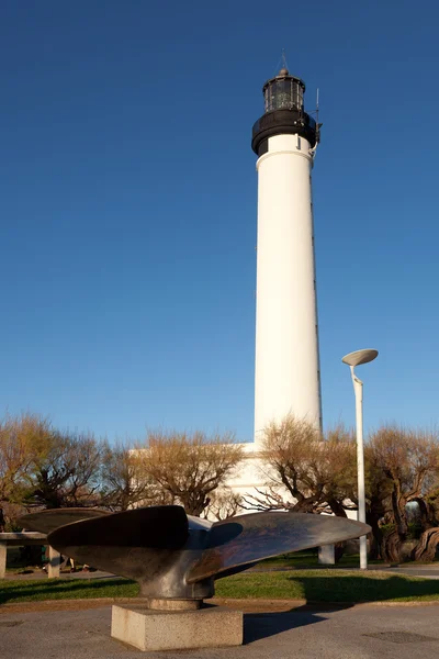 在比亚里茨，法国 pirenees 大西洋中的灯塔 — 图库照片