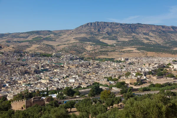 Panoramautsikt över Fez, Marocko — Stockfoto