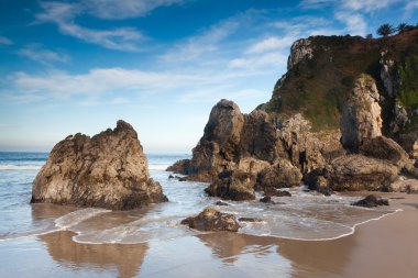 Beach of Pechon, Cantabria, Spain clipart