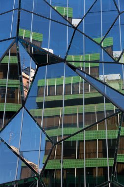 Reflect of building in Bilbao, Bizkaia, Spain clipart