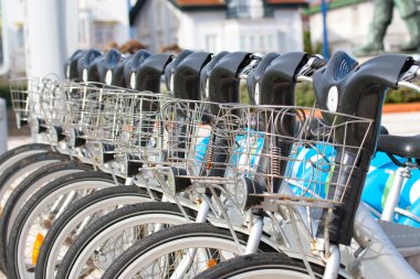 Bikes in, Santander, Cantabria, Spain clipart