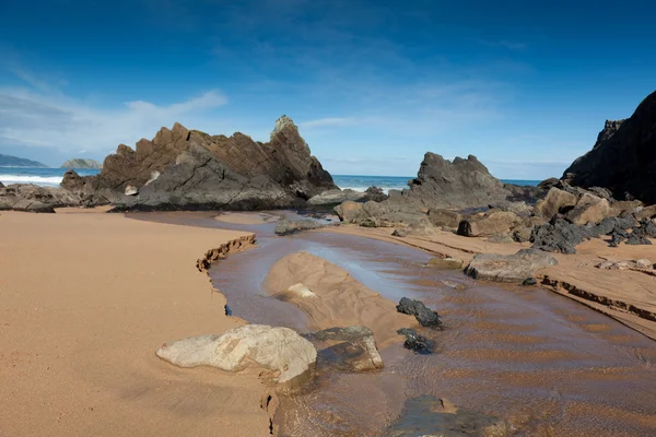 Praia de Laga, Ibarrangelu, Bizkaia, Espanha — Fotografia de Stock