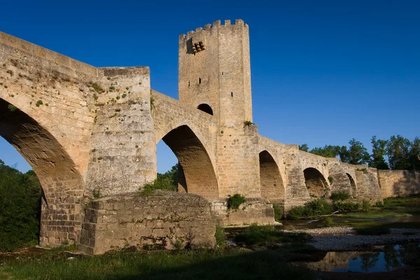 Római híd, frias, burgos, castilla y leon, Spanyolország — Stock Fotó