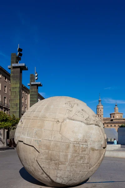 Square of the Pilar, Zaragoza, Aragon, Spain — Stock Photo, Image