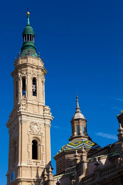 Bell tower of The Pilar, Zaragoza, Spain — Stock Photo, Image