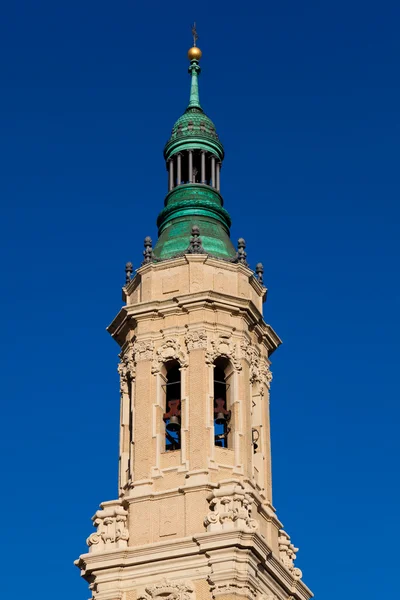 Bell tower of The Pilar, Zaragoza, Spain — Stock Photo, Image