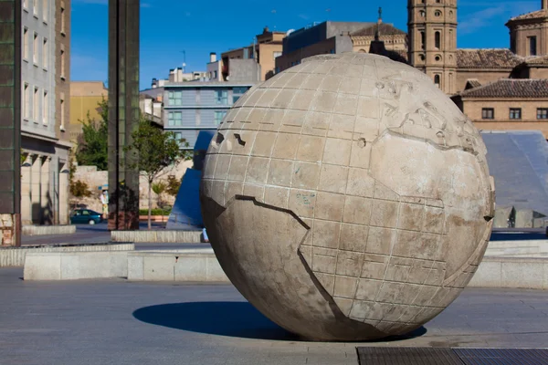 Квадрат розміром до Пілар, Сарагоса, Арагон, Іспанія — стокове фото