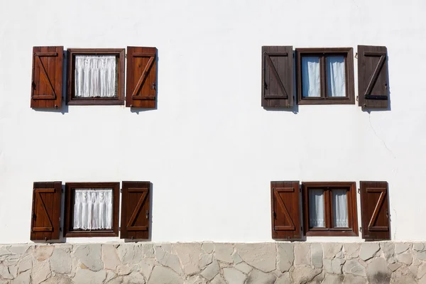 Windows in Burguete, Navarra, Spain