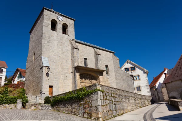 Iglesia de Orbaitzeta, Selva de Irati, Navarra, España — Foto de Stock