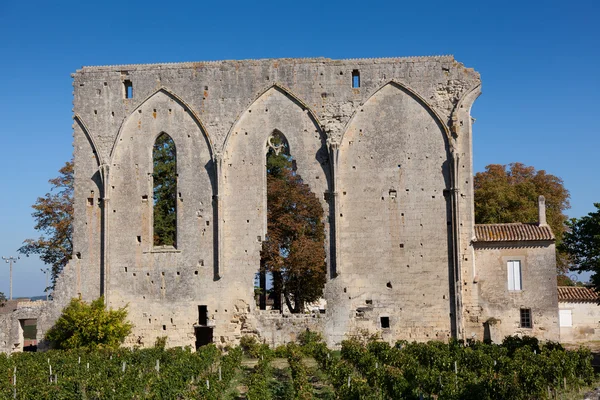 Ruínas em Saint Emilion, Gironde, Aquitaine, Francia — Fotografia de Stock