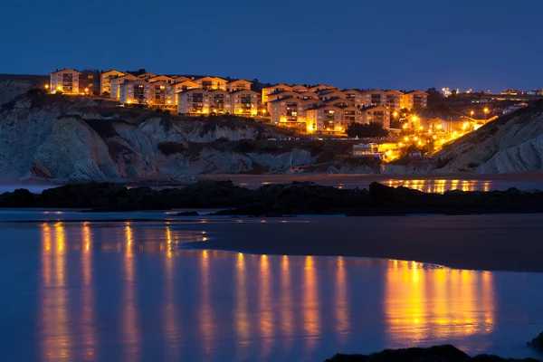 Nightfall i sopelana, Biscaya, Spanien — Stockfoto