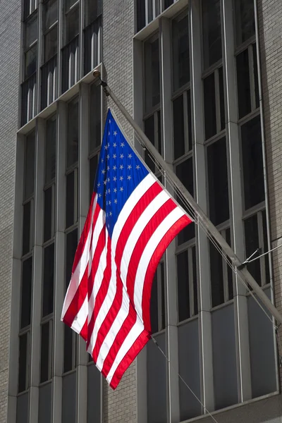 Flagga i wall street, new york, usa — Stockfoto