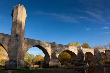 Bridge'de frias, burgos, castilla y leon, İspanya