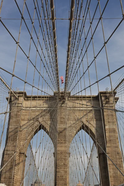 Бруклинский мост, Нью-Йорк, США — стоковое фото
