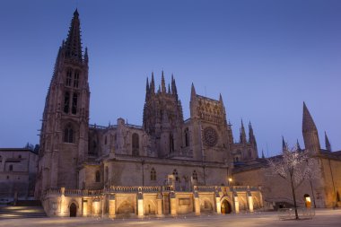 Burgos, castilla katedral içinde gece y leon, İspanya
