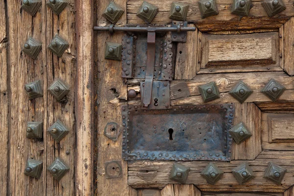 stock image Door of the church of Lerma, Burgos, Castilla y Leon, Spain